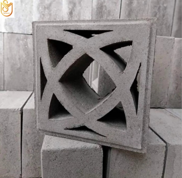 Roster beton motif bintang abu